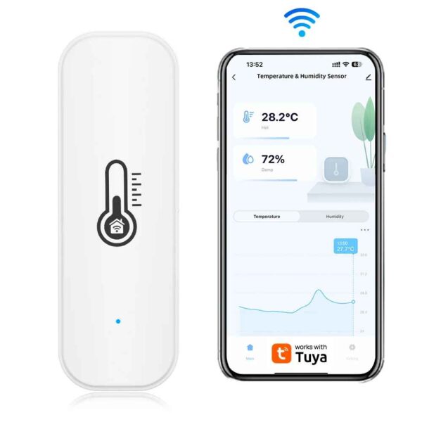 Tuya wifi temperatur və rütubət sensoru