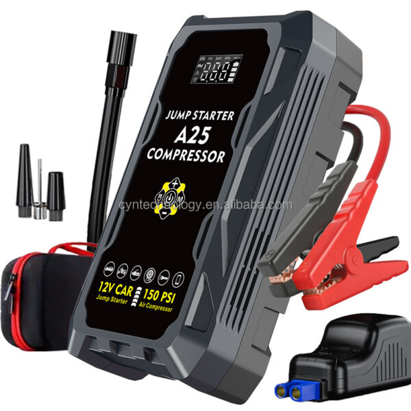 Jump Starter + təkər nasosu 4-ü 1-də (10.000mah)